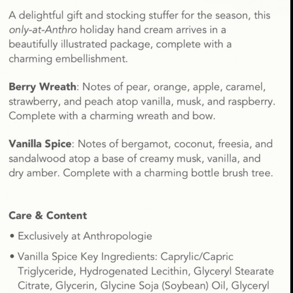NIB Anthropologie Berry Wreath George & Viv Holiday Christmas Scented Hand Cream - Picture 11 of 12